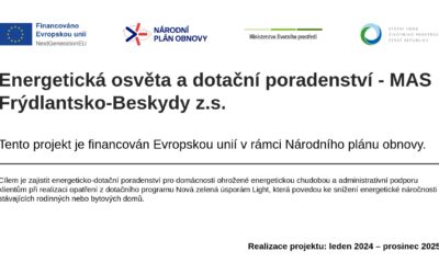 Fotografie projektu Energetická osvěta a dotační poradenství – MAS Frýdlantsko – Beskydy z.s.